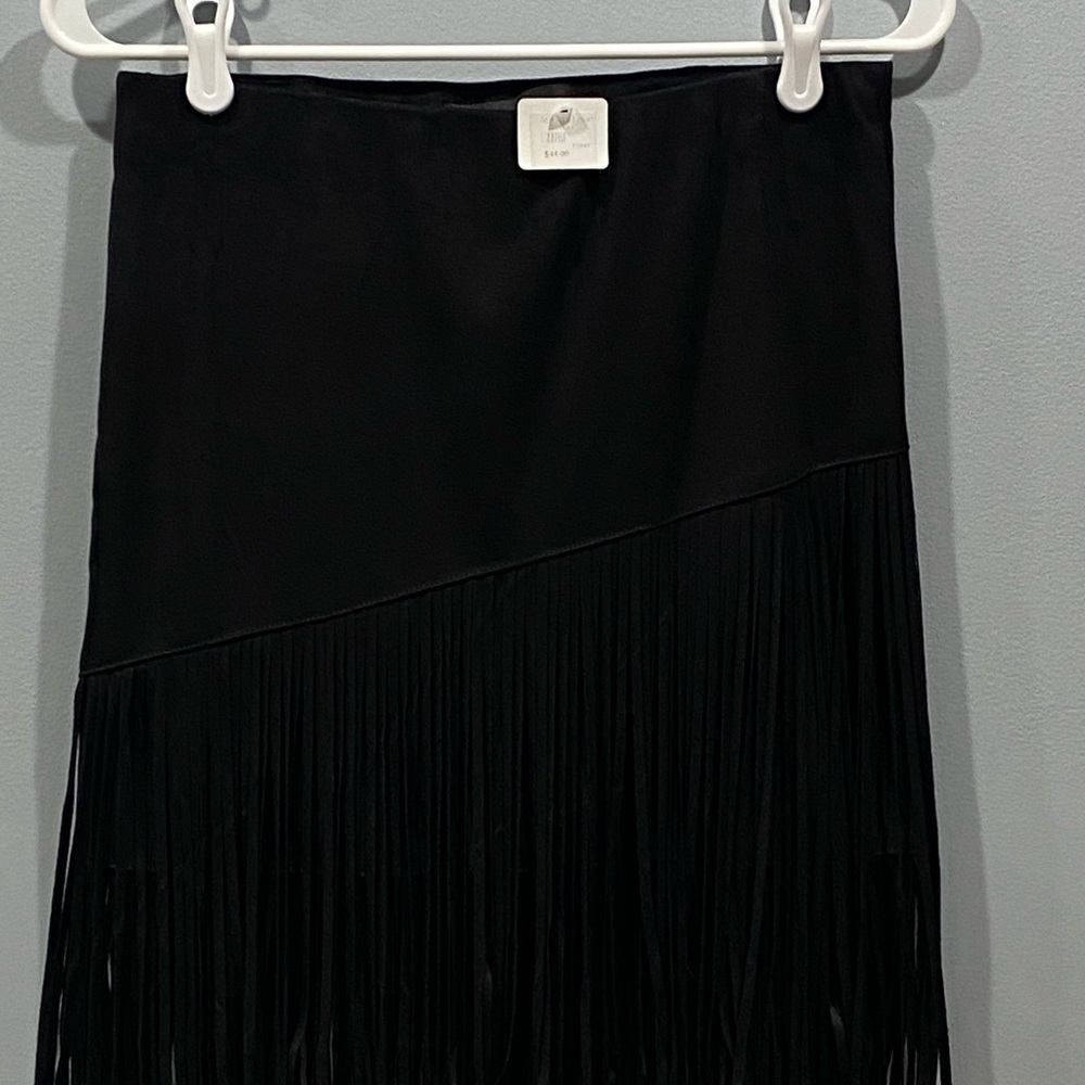 Vida clothing fringe suade skirt